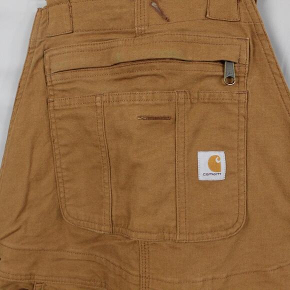 Carhartt Overalls Womens XS Brown Loose Fit Duck Canvas Bib Workwear Carpenter - Picture 5 of 12